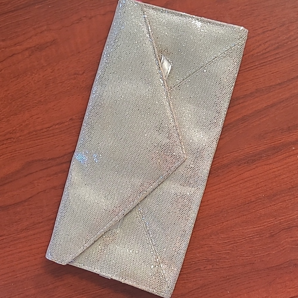 Victoria's Secret Classy silver sparkly glitter formal clutch purse hand purse